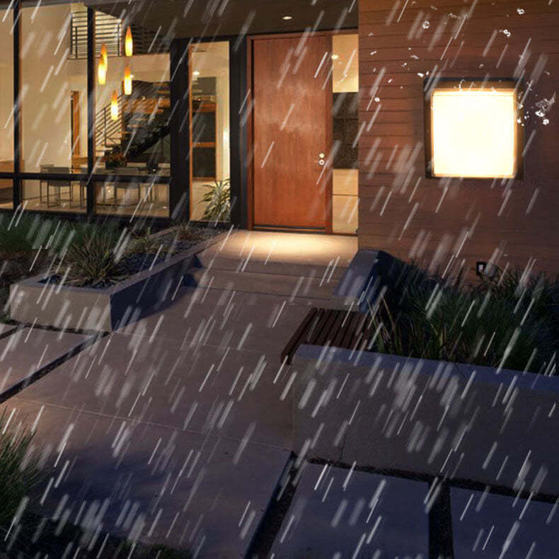 Modern Outdoor Aluminum Induction Flush Light — Intelligent Body Sensor - Warm Light / 110V-120V For US/CA