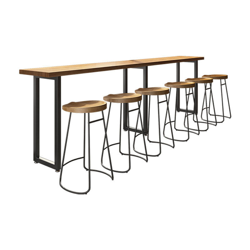 Nordic Tsuga Iron Backless Bar Stool