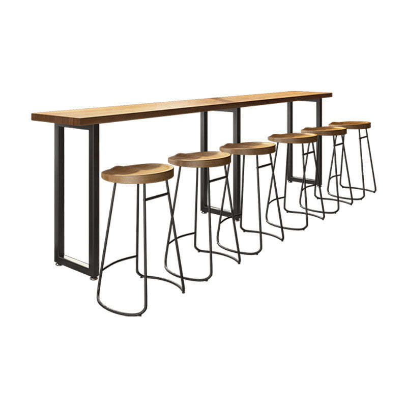 Nordic Tsuga Iron Backless Bar Stool