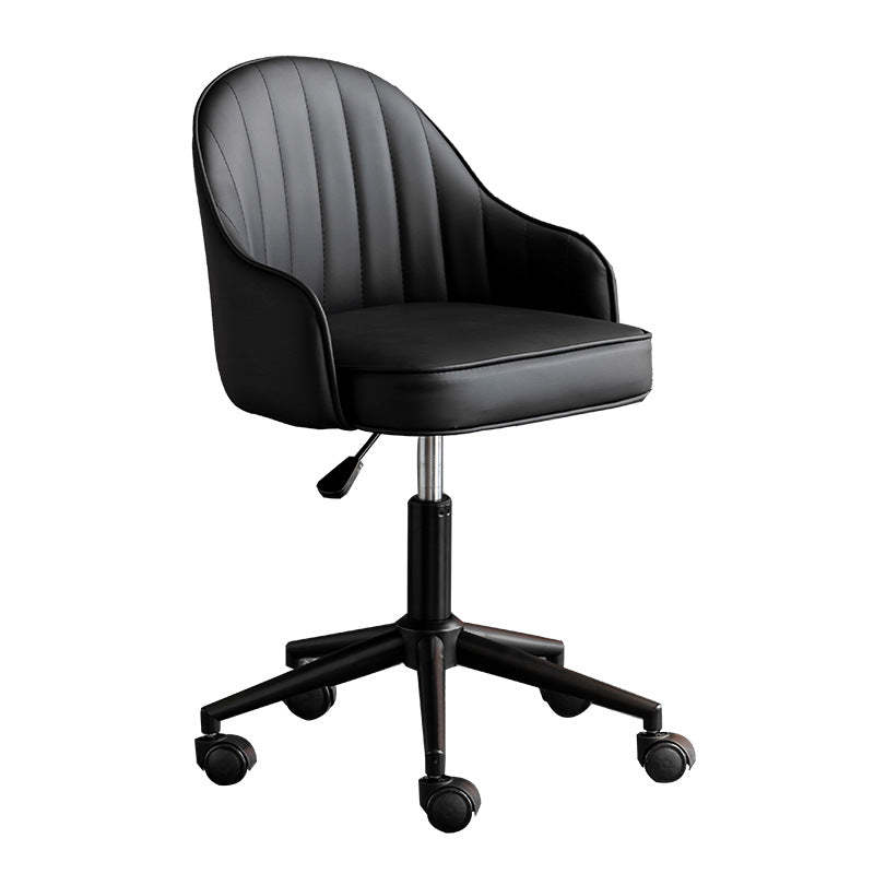 Modern Leather Steel Movable Desk Chair