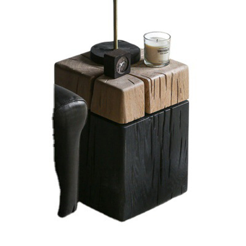 Japanese Crack Design Solid Wood End Table
