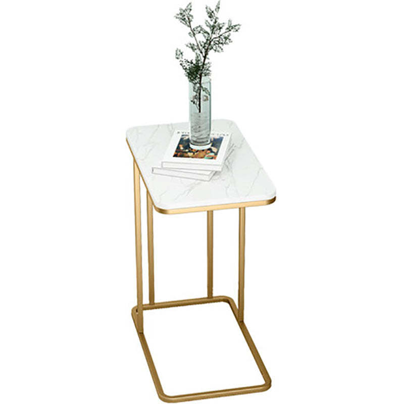Contemporary Rectangle Marble Top End Table