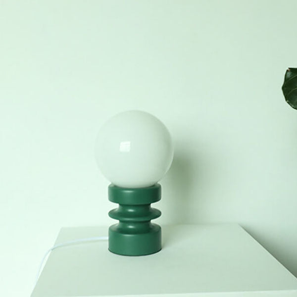 Vintage Orange Solid Glass Table Lamp