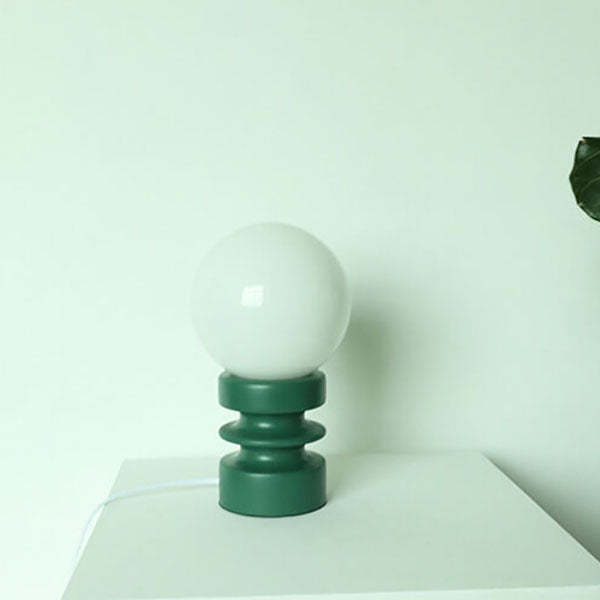 Vintage Orange Solid Glass Table Lamp