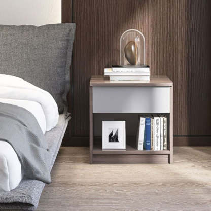 Minimalist Density Panel 1-Drawer Nightstand — A