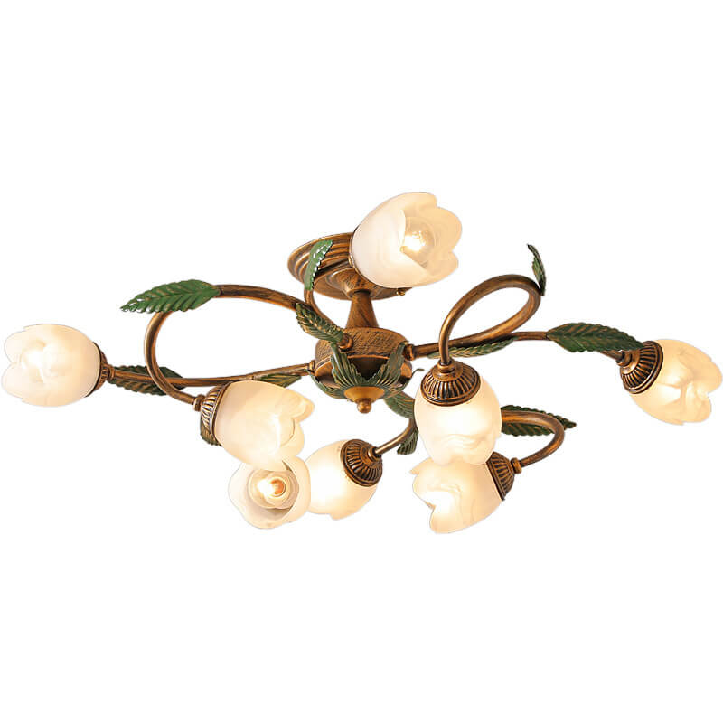 Modern Idyllic Iron Flower Branch Mount Light — 10 / B / 220V-240V For UK/AU