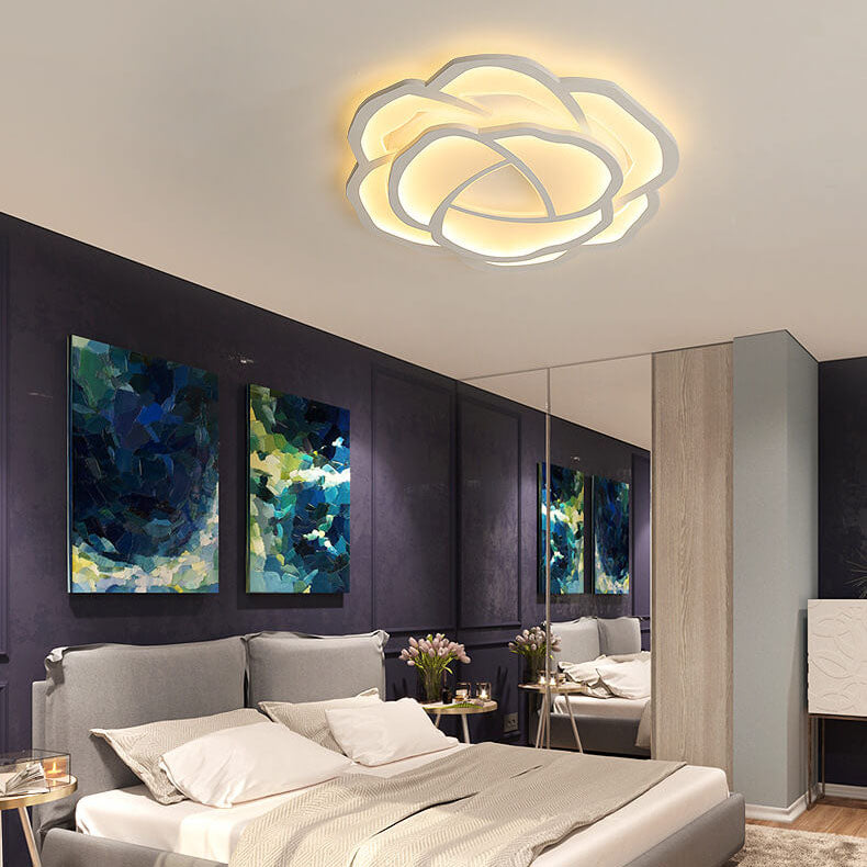 Modern Rose LED Flush Mount Light