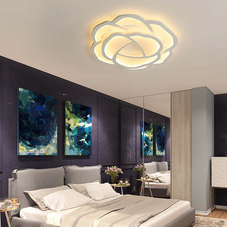 Modern Rose LED Flush Mount Light