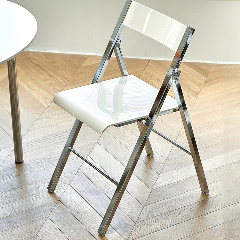 Nordic Acrylic Metal Foldable Dining Chair