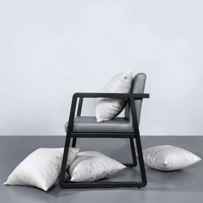 Minimalist PU Leather Steel Desk Chair