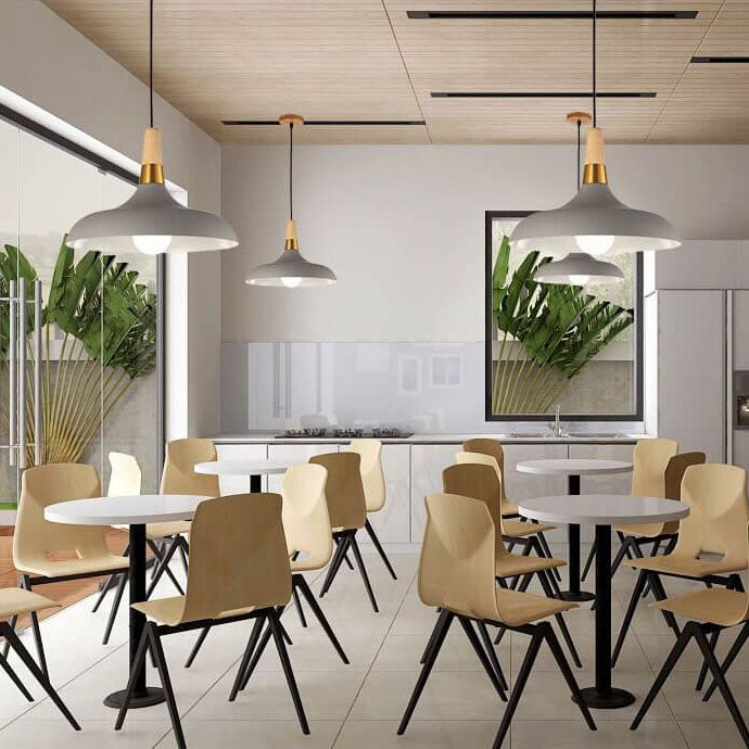 Nordic Macaron Barn Wood Pendant Light
