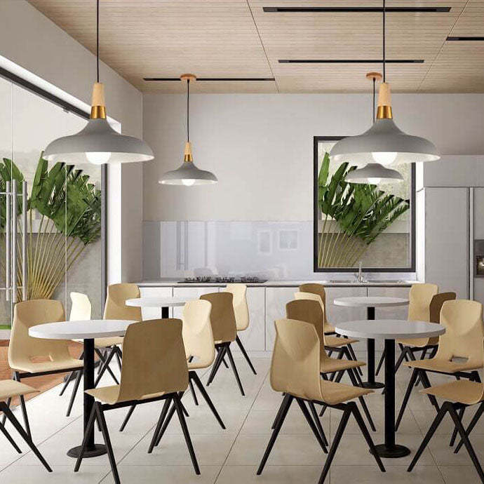 Nordic Macaron Barn Wood Pendant Light