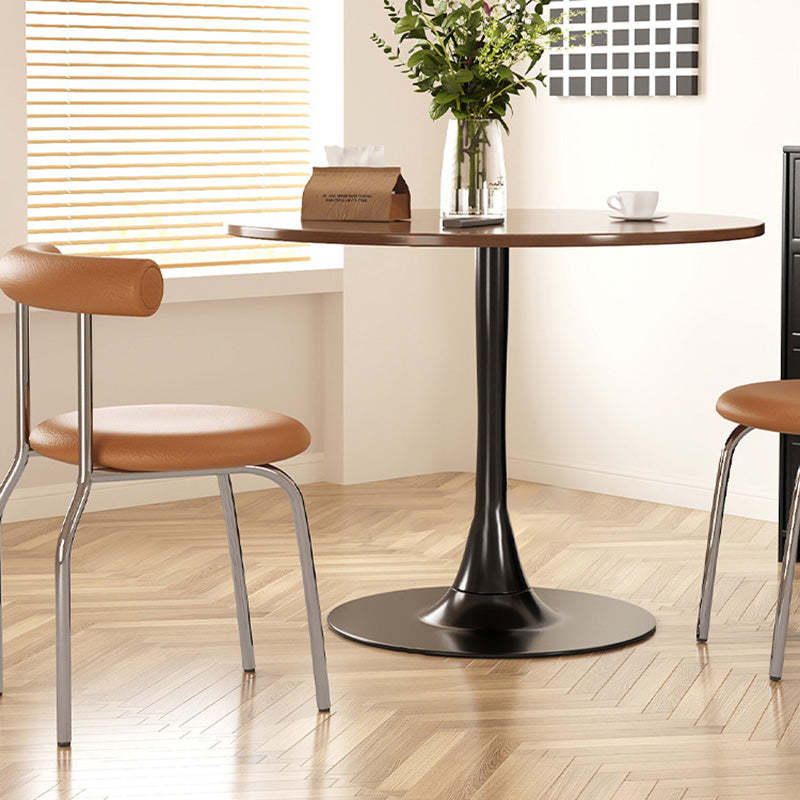 Modern Faux Wood Grain Steel End Table