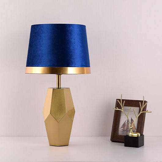 Luxury Art Fabric Metal Geometric Lamp