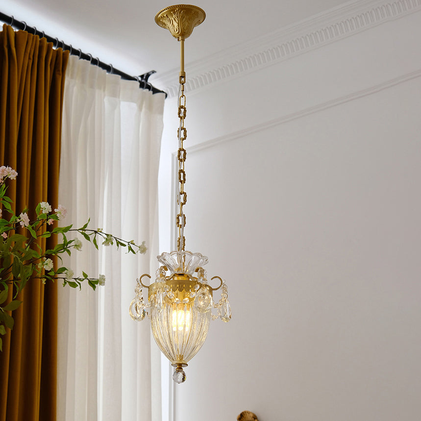 Traditional lantern carved pendant lighting in copper — 220V-240V (UK/AU)