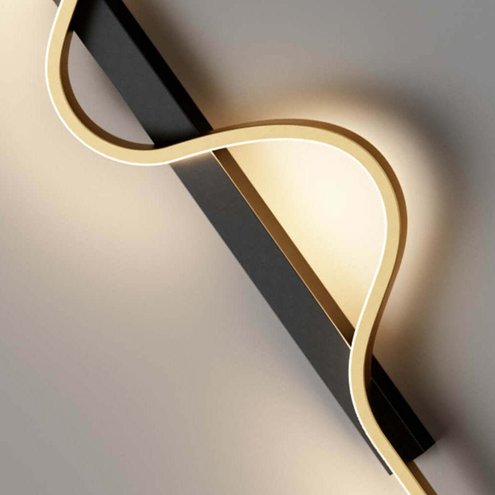 Minimalist Wave Aluminum LED Wall Sconce