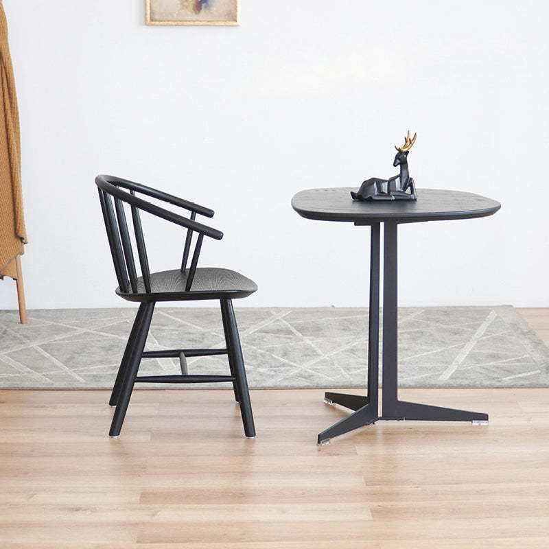 Minimalist Round Ash Wood Dining Chair
