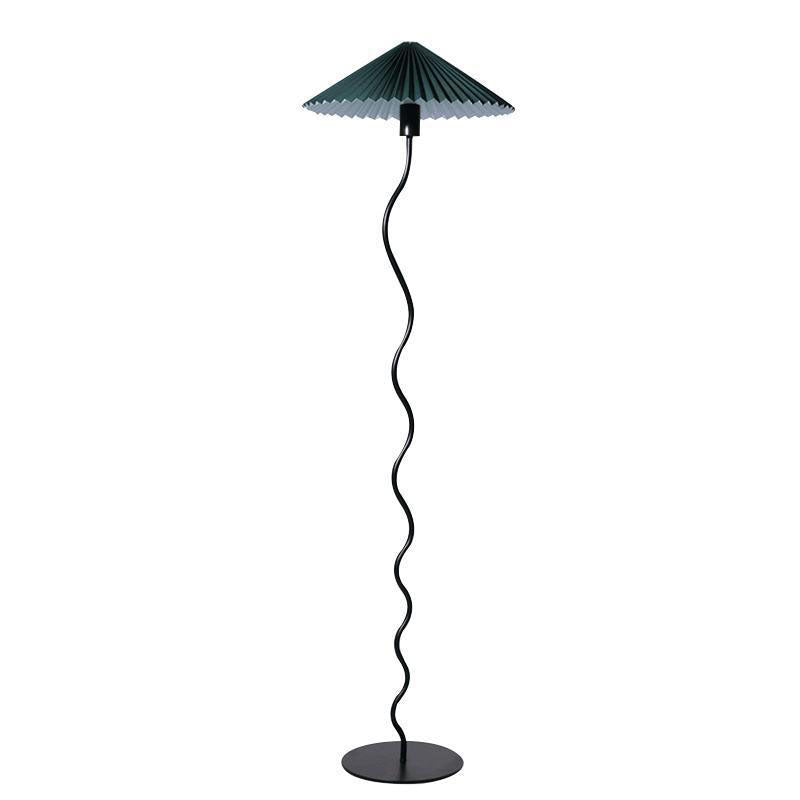 Vintage Pleated Fabric Floor Lamp