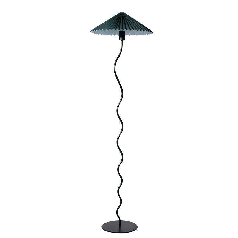 Vintage Pleated Fabric Floor Lamp