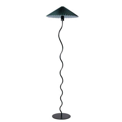 Vintage Pleated Fabric Floor Lamp