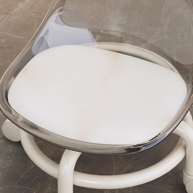 Minimalist Plastic Leather Rolling Chair