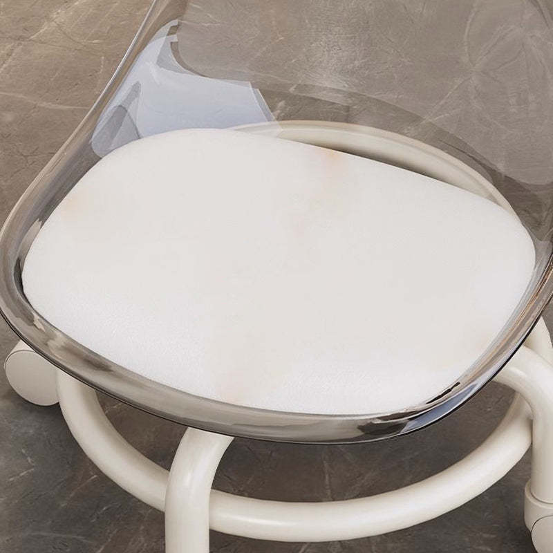 Minimalist Plastic Leather Rolling Chair