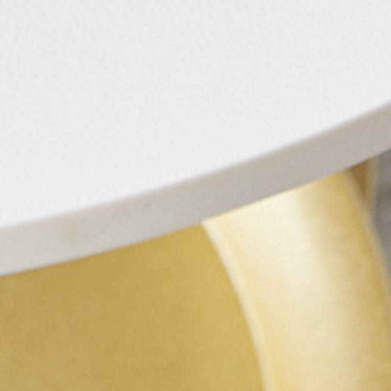 Minimalist Round Iron Rock Slab Side Table