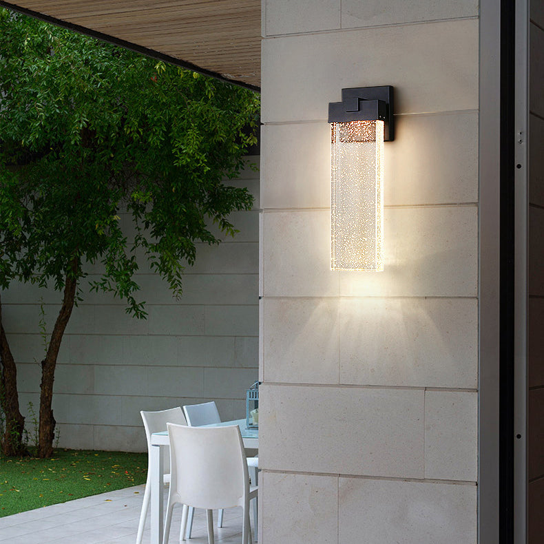 Modern Aluminum Crystal Rectangular LED Wall Sconce