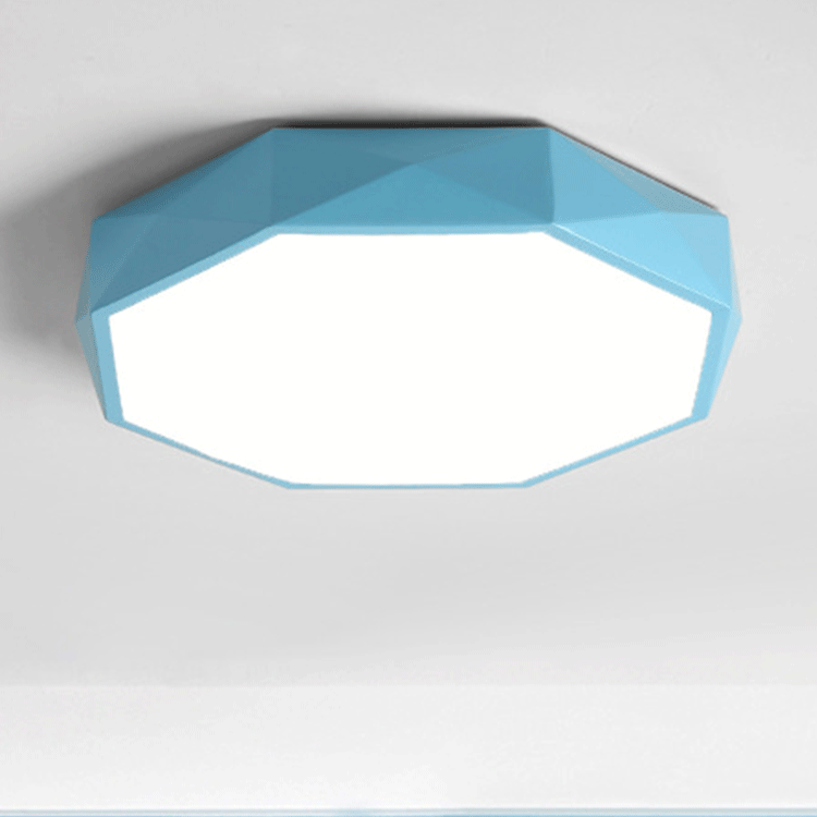 Nordic Macaron Diamond Iron Acrylic LED Flush Light