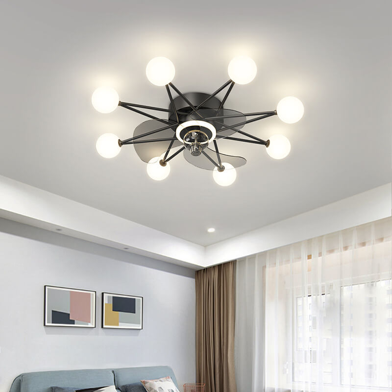 Minimalist Star LED Flush Mount Fan Light