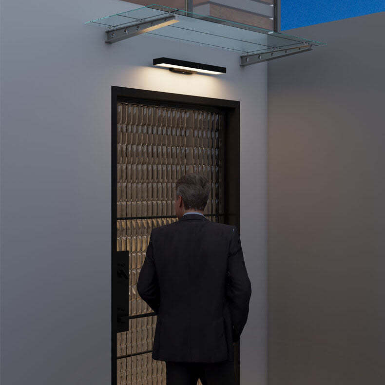 Minimalist Rectangular LED Sensor Outdoor Wall Sconce