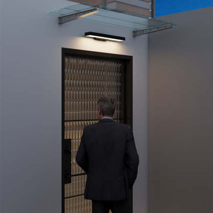 Minimalist Rectangular LED Sensor Outdoor Wall Sconce
