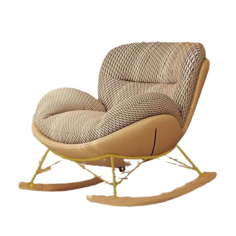 Nordic Houndstooth Velvet Rocking Chair
