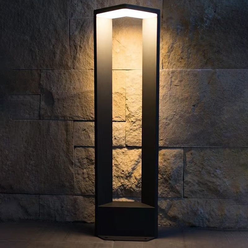 Minimalist Rectangular Aluminum Acrylic LED Landscape Light