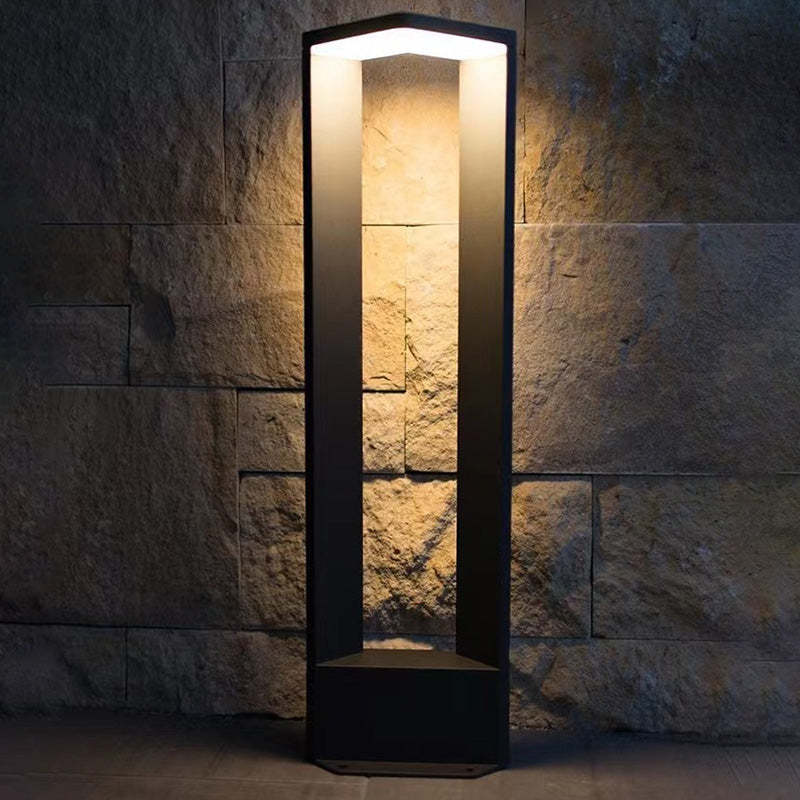 Minimalist Rectangular Aluminum Acrylic LED Landscape Light