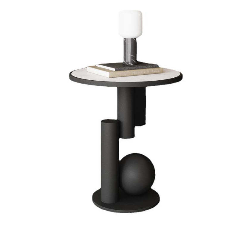 Scandinavian Cylinder Sintered Stone Side Table