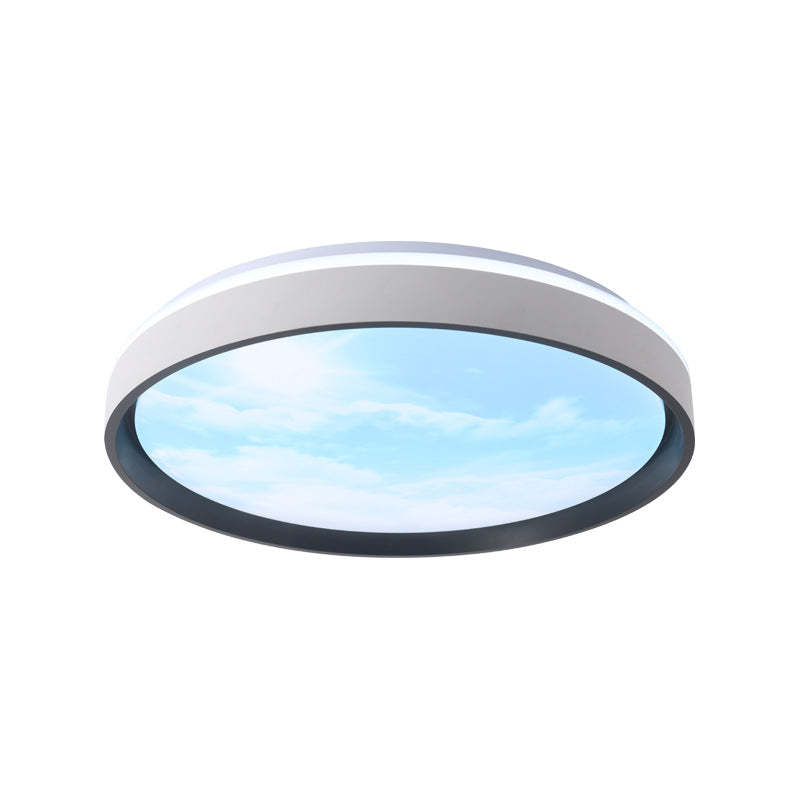 Iron Acrylic Rectangular Sunny Sky LED Flush Light