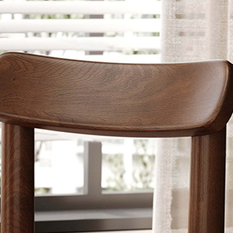 Minimalist Square Leather Solid Wood Chair