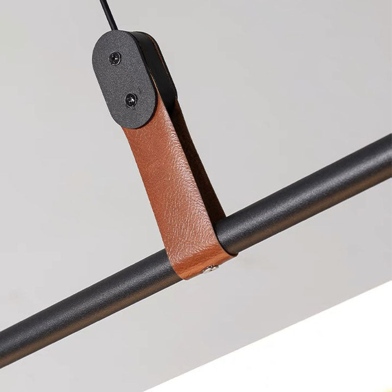 Nordic Minimalist Leather LED Island Chandelier
