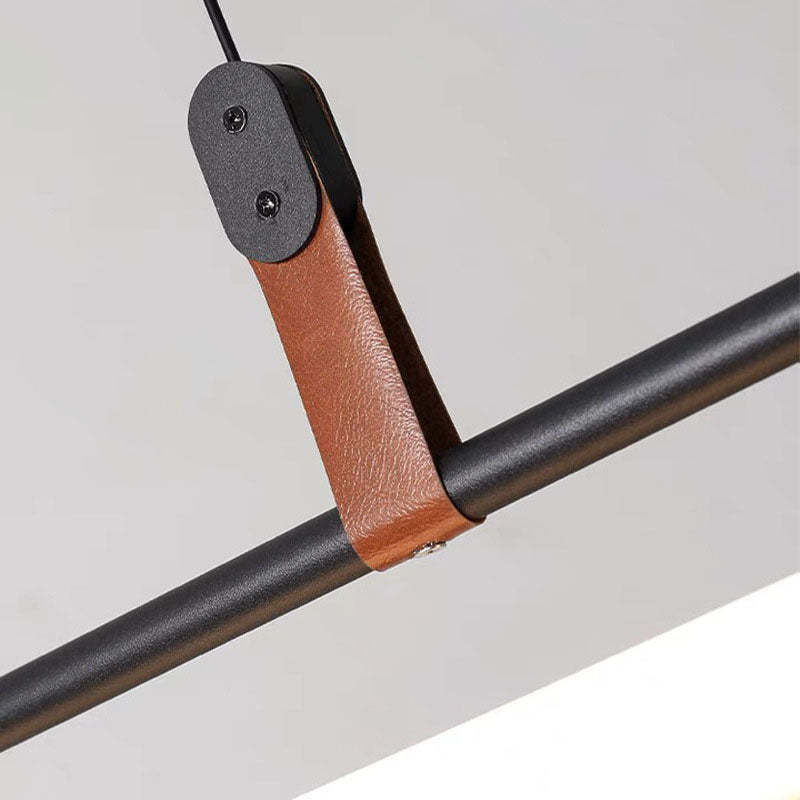 Nordic Minimalist Leather LED Island Chandelier