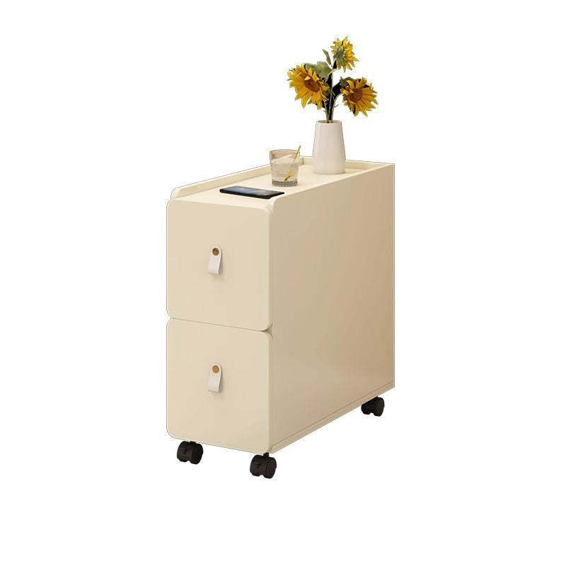 Contemporary Wood 2-Drawer End Table