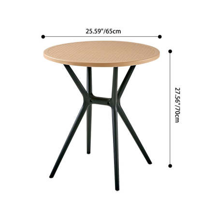 Minimalist Cross Frame Plastic Outdoor Coffee Table — Green