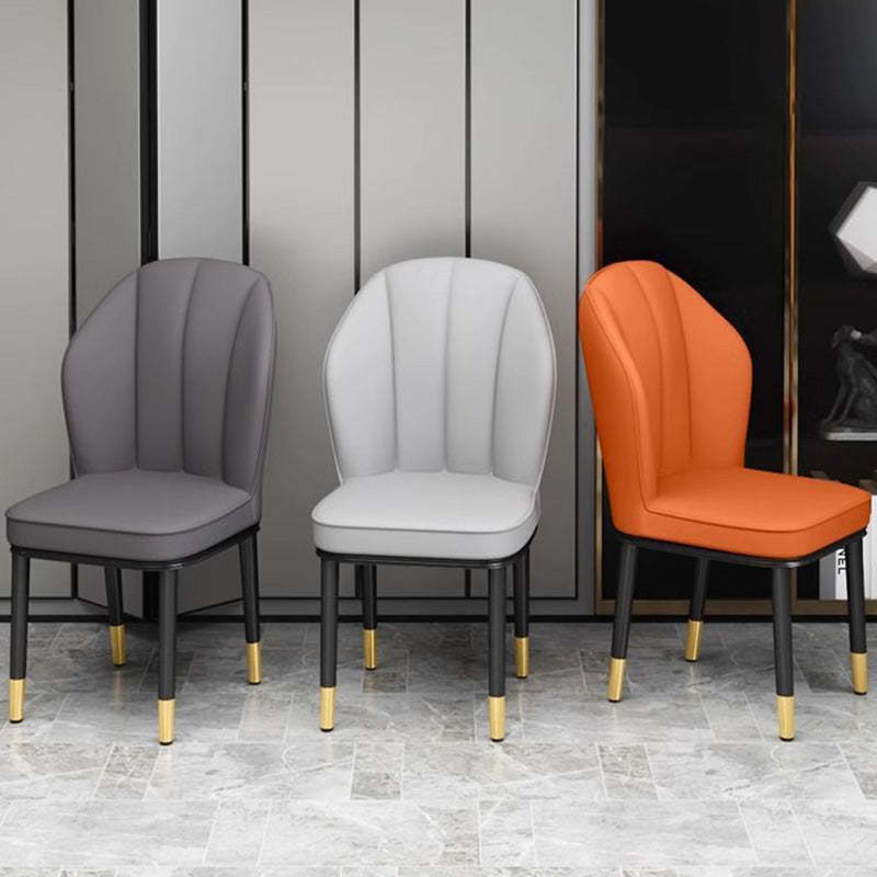Modern PU Leather Wing-Back Dining Chair