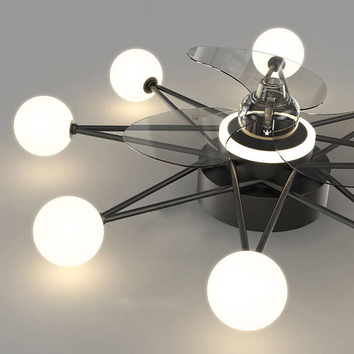 Minimalist Star LED Flush Mount Fan Light