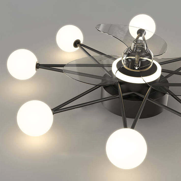 Minimalist Star LED Flush Mount Fan Light