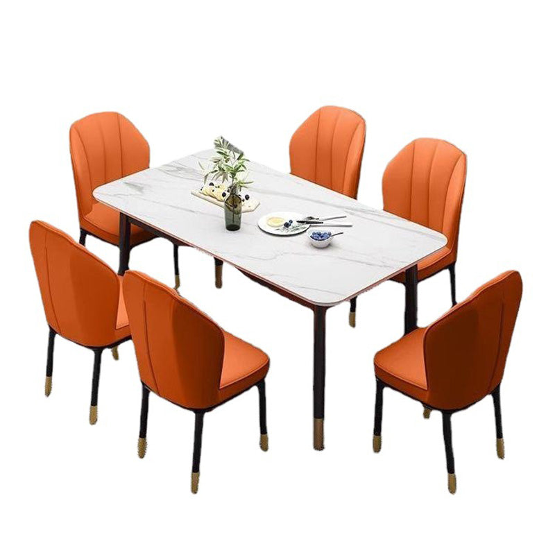 Modern PU Leather Wing-Back Dining Chair