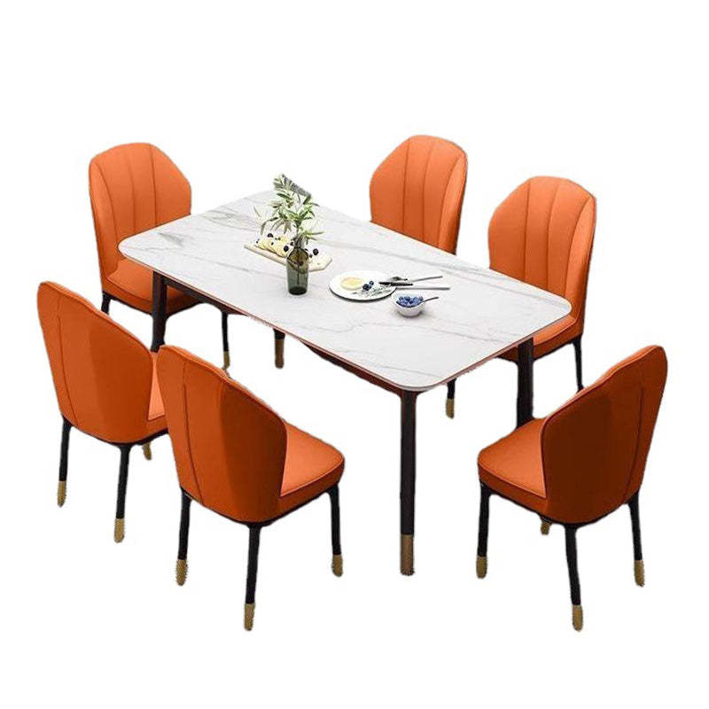 Modern PU Leather Wing-Back Dining Chair