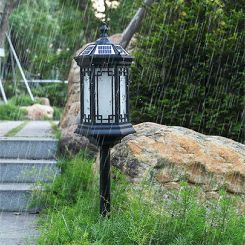 Chinese Solar Aluminum Glass Cylinder Landscape Light