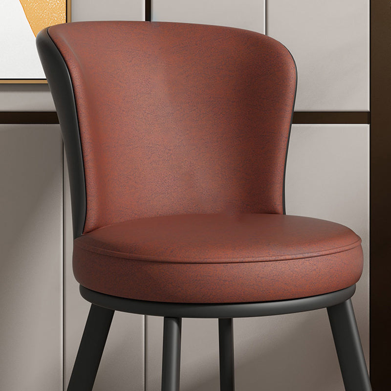 Contemporary Fabric Upholstered Steel Dining Chair — White