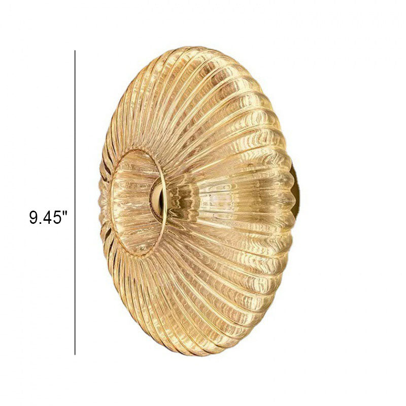 Nordic Vintage Striped Glass Disc Sconce